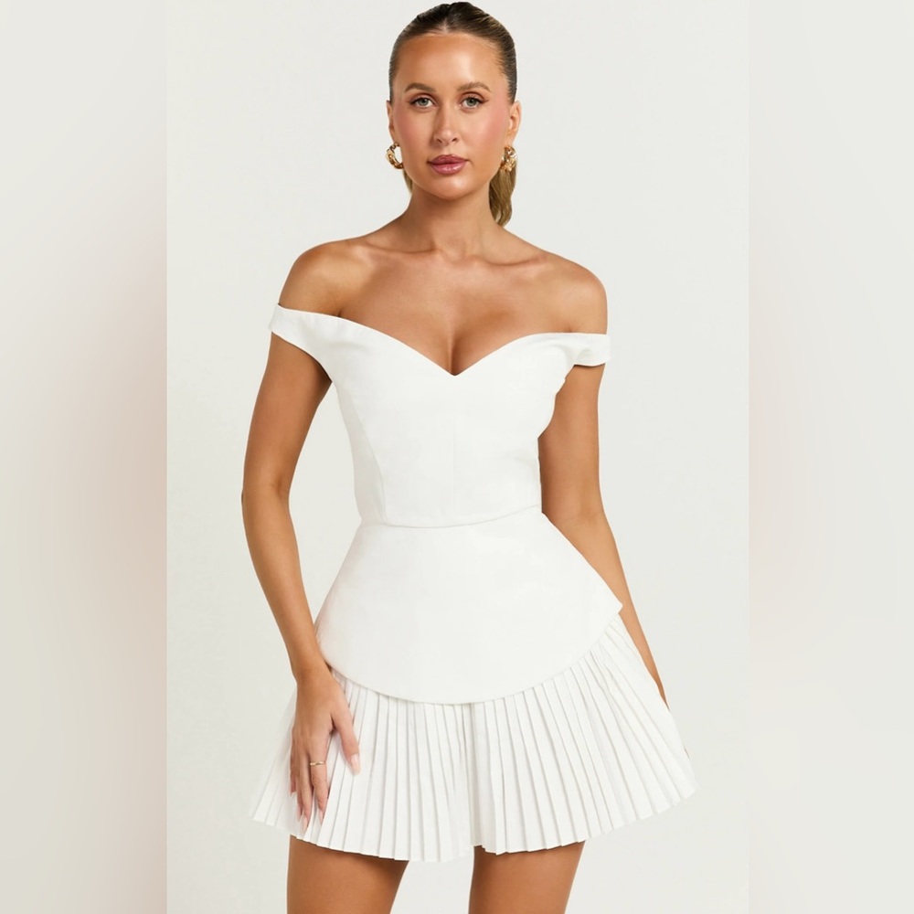 Showpo Off-Shoulder White Mini Dress